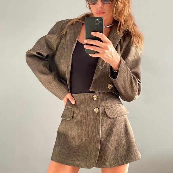 two piece dress yana fashion loose suits women elegant solid notched casual short blazers suit buttons a line mini skirts ladies, White
two piece dress yana fashion loose suits women elegant solid notched casual short blazers suit buttons a line mini skirts ladies, White