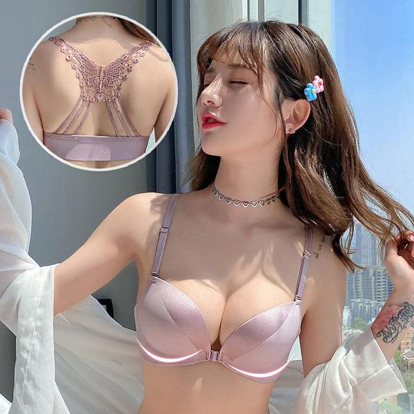 bras lace wireless bra front closure for women lingerie adjusted push up comfort breathable backless bralette, Red;black
bras lace wireless bra front closure for women lingerie adjusted push up comfort breathable backless bralette, Red;black