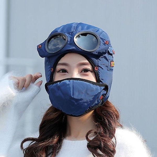 cycling caps & masks female thermal winter trapper hat with glasses windproof warm face mask ski outdoor retro trend 24tb, Black
cycling caps & masks female thermal winter trapper hat with glasses windproof warm face mask ski outdoor retro trend 24tb, Black