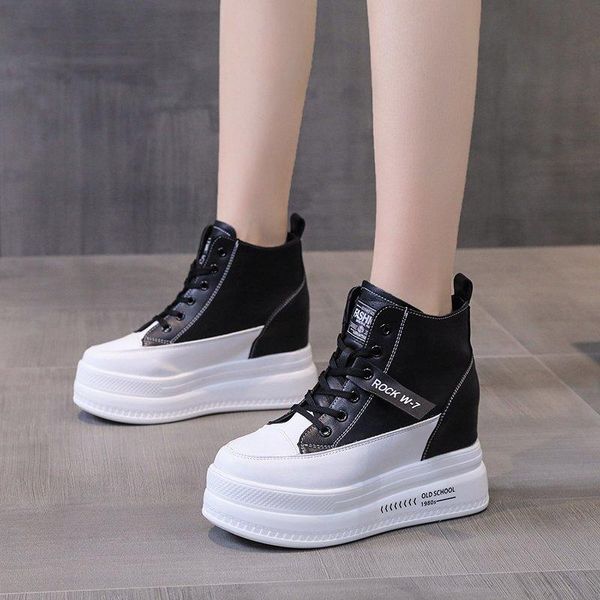 boots women's ankle autumn pu leather shoes woman platform height increased sneakers .5 cm thick sole wedges white black
boots women's ankle autumn pu leather shoes woman platform height increased sneakers .5 cm thick sole wedges white black