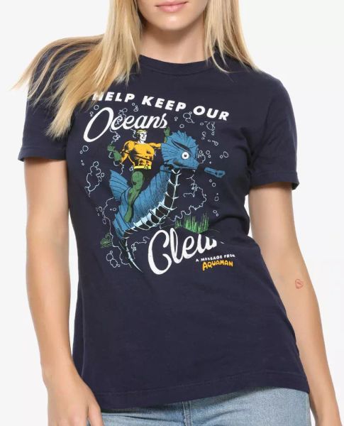 dc comics aquaman clean oceans girls women's t-shirt new licensed & official, White;black
dc comics aquaman clean oceans girls women's t-shirt new licensed & official, White;black