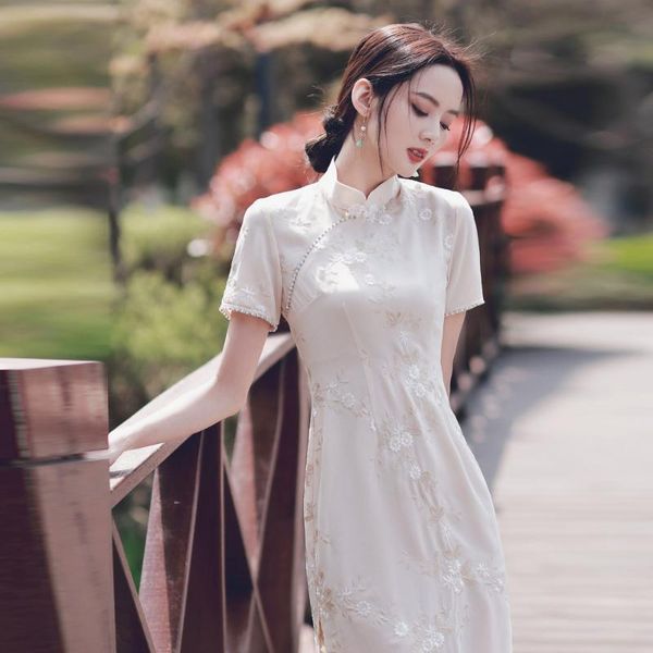 ethnic clothing retro cheongsam dress modern 2021 chinese improved cheongsams embroidery qipao oriental wedding party plus size sexy, Red
ethnic clothing retro cheongsam dress modern 2021 chinese improved cheongsams embroidery qipao oriental wedding party plus size sexy, Red