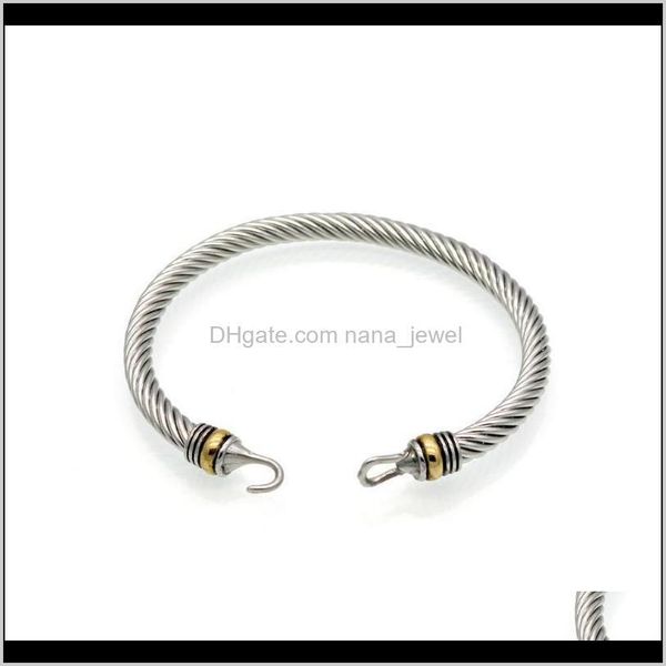 bangle bracelets jewelrytitanium steel twisted wire hook-shaped gold bracelet women wrist fashion jewelry gifts#2 drop delivery 2021 qxuic, Black
bangle bracelets jewelrytitanium steel twisted wire hook-shaped gold bracelet women wrist fashion jewelry gifts#2 drop delivery 2021 qxuic, Black