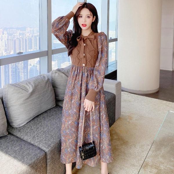 casual dresses elegant temperament knitted dress 2021 autumn and winter bowknot print receive waist fashionable women's clothing, Black;gray
casual dresses elegant temperament knitted dress 2021 autumn and winter bowknot print receive waist fashionable women's clothing, Black;gray