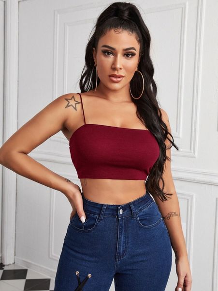 solid crop cami z8pl#, White
solid crop cami z8pl#, White