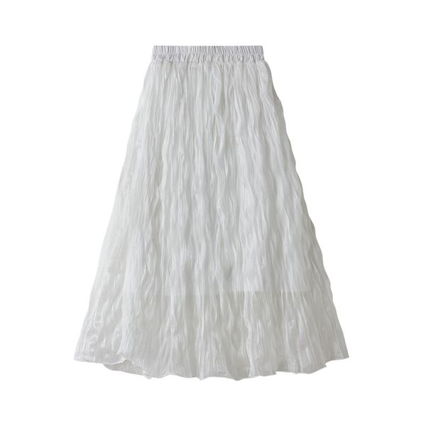 summer simple white fairy skirt elastic high waist slim all-match casual sweet women a-line pleated 210527, Black
summer simple white fairy skirt elastic high waist slim all-match casual sweet women a-line pleated 210527, Black