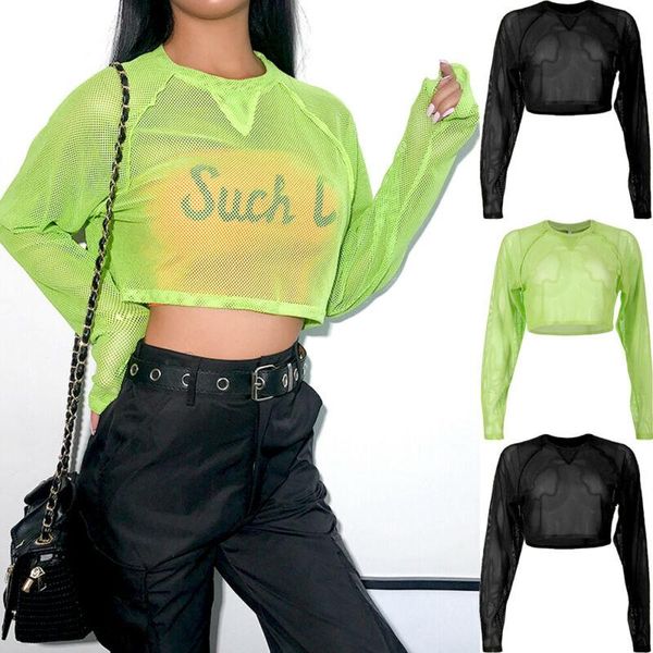 women's t-shirt 2021 summer womens sheer mesh crop ladies girls long sleeve crew neck stretchy fishnet, White
women's t-shirt 2021 summer womens sheer mesh crop ladies girls long sleeve crew neck stretchy fishnet, White