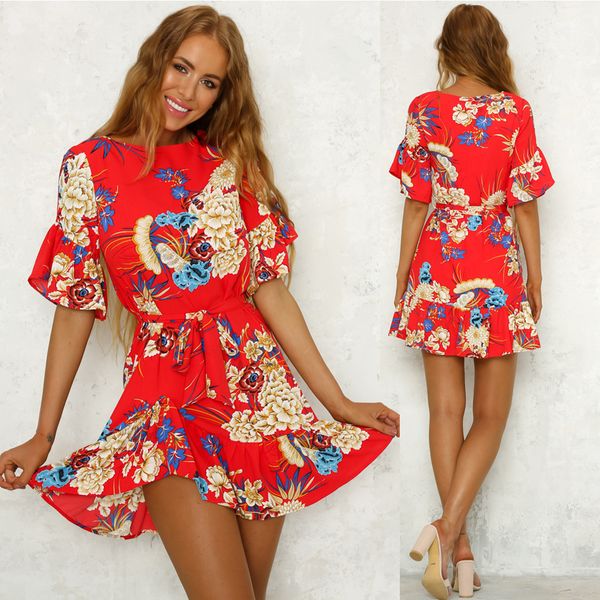 women floral leopard print short mini flare dress summer boho casual party skirtby air, Black;white
women floral leopard print short mini flare dress summer boho casual party skirtby air, Black;white