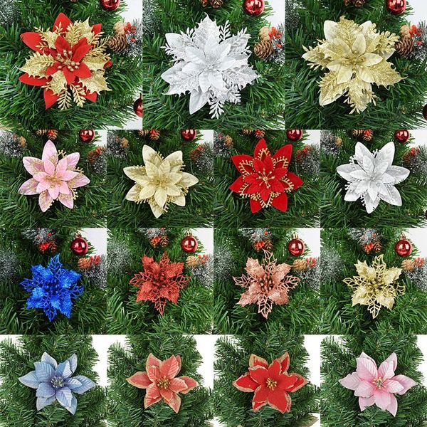 decorative flowers & wreaths 5pcs glitter christmas flower artificial head for tree ornament diy wreath garland year wedding party decor
decorative flowers & wreaths 5pcs glitter christmas flower artificial head for tree ornament diy wreath garland year wedding party decor