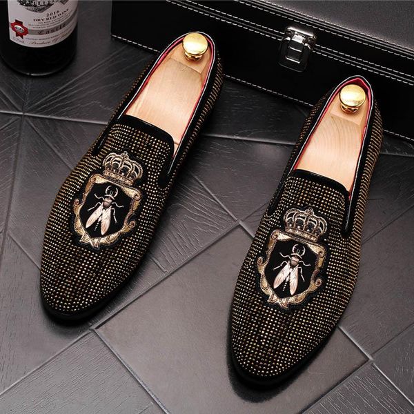pointed toe embroidery rhinestone flat shoes for men male wedding dress prom homecoming zapatos hombre vestir, Black
pointed toe embroidery rhinestone flat shoes for men male wedding dress prom homecoming zapatos hombre vestir, Black