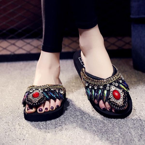 slippers shoes woman summer 2021 bohemian flip flops crystal casual women low heel beach slides zapatos, Black
slippers shoes woman summer 2021 bohemian flip flops crystal casual women low heel beach slides zapatos, Black
