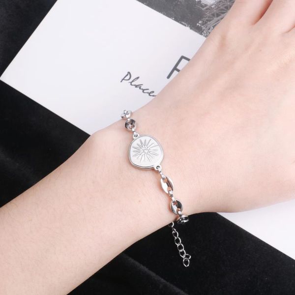 link, chain summer simple stainless steel men and women couple bracelet punk hip hop sun coffee bean splicing, Black
link, chain summer simple stainless steel men and women couple bracelet punk hip hop sun coffee bean splicing, Black