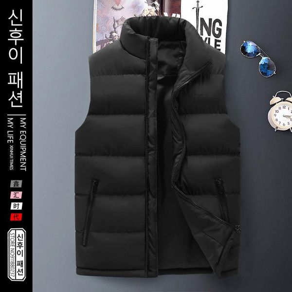 men's vests winter warm vest jackets autumn sleeveless parkas male solid color waistcoats down jacket mens outdoor coat, Black;white
men's vests winter warm vest jackets autumn sleeveless parkas male solid color waistcoats down jacket mens outdoor coat, Black;white