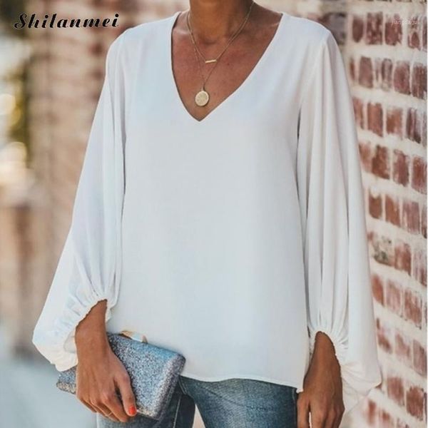 plus size lantern sleeve blouses shirts 2021 autumn casual loose fashion blousa mujer women long v neck oversized blouse women's &, White
plus size lantern sleeve blouses shirts 2021 autumn casual loose fashion blousa mujer women long v neck oversized blouse women's &, White
