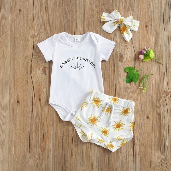 pudcoco born baby girl clothes short sleeve printed romper sun pattern shorts headband 3 pcs outfits suits casual summer clothing sets, White
pudcoco born baby girl clothes short sleeve printed romper sun pattern shorts headband 3 pcs outfits suits casual summer clothing sets, White
