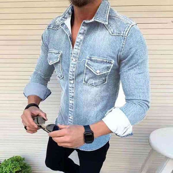 men's casual shirts new retro simple long-sleeved fashion plus size shirtspring autumn denim jacket jeans coat clothes s59b, White;black
men's casual shirts new retro simple long-sleeved fashion plus size shirtspring autumn denim jacket jeans coat clothes s59b, White;black