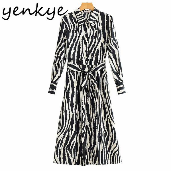 spring women vintage zebra striped long shirt dress female sleeve lapel collar sashes casual a-line vestido 210430, Black;gray
spring women vintage zebra striped long shirt dress female sleeve lapel collar sashes casual a-line vestido 210430, Black;gray