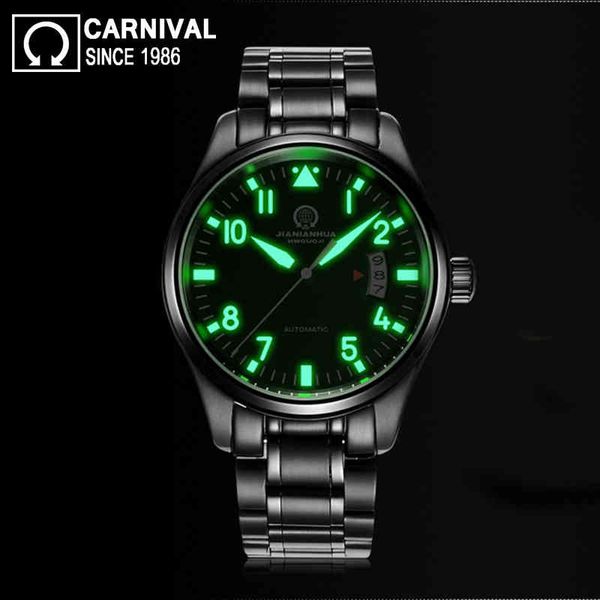 jewelry carnival super lightweight 25 automatic watches men black stainless steel mechanical watertight gentlemen clock calendar, Slivery;brown
jewelry carnival super lightweight 25 automatic watches men black stainless steel mechanical watertight gentlemen clock calendar, Slivery;brown