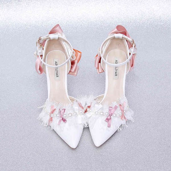 slippers 2021 summer style forest sweet word with female sandals pointed toe stiletto heels bow lace wedding dress shoes buz, Black
slippers 2021 summer style forest sweet word with female sandals pointed toe stiletto heels bow lace wedding dress shoes buz, Black