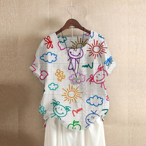 funny cute cartoon printed women mujer short sleeved summer plus size casual white blue tees 100% cotton o neck
funny cute cartoon printed women mujer short sleeved summer plus size casual white blue tees 100% cotton o neck