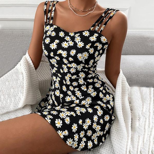 casual dresses vintage floral printed dress 2021 summer camisole women sundress sleeveless party mini vestidos, Black;gray
casual dresses vintage floral printed dress 2021 summer camisole women sundress sleeveless party mini vestidos, Black;gray
