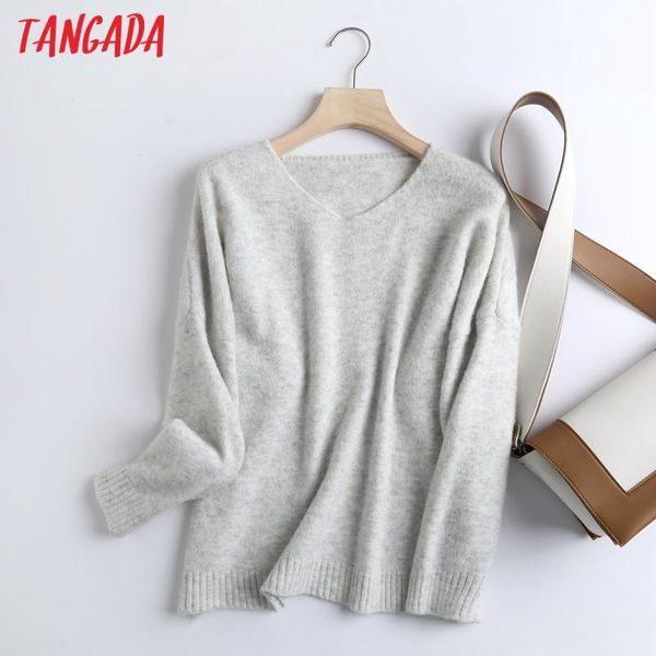 women's sweaters tangada women spring elegant oversized soft knitted sweater jumper v neck female oversize pullovers chic 5m9, White;black
women's sweaters tangada women spring elegant oversized soft knitted sweater jumper v neck female oversize pullovers chic 5m9, White;black