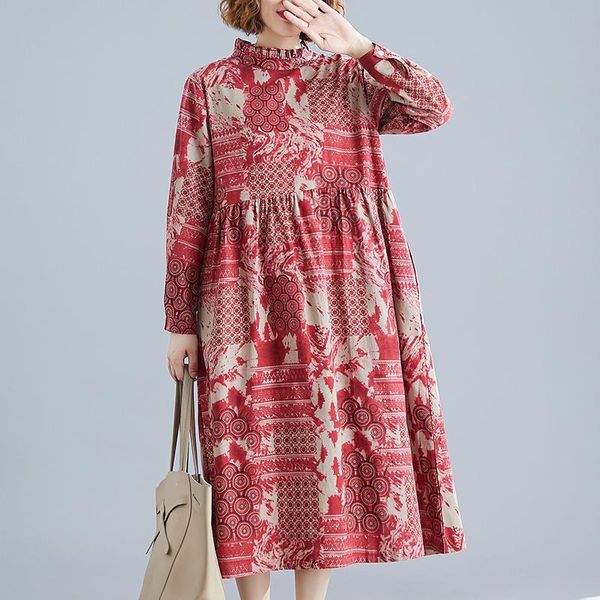 casual dresses floral 2021 spring summer women vintage long sleeve dress cotton linen beach boho korean vestidos kj5760, Black;gray
casual dresses floral 2021 spring summer women vintage long sleeve dress cotton linen beach boho korean vestidos kj5760, Black;gray