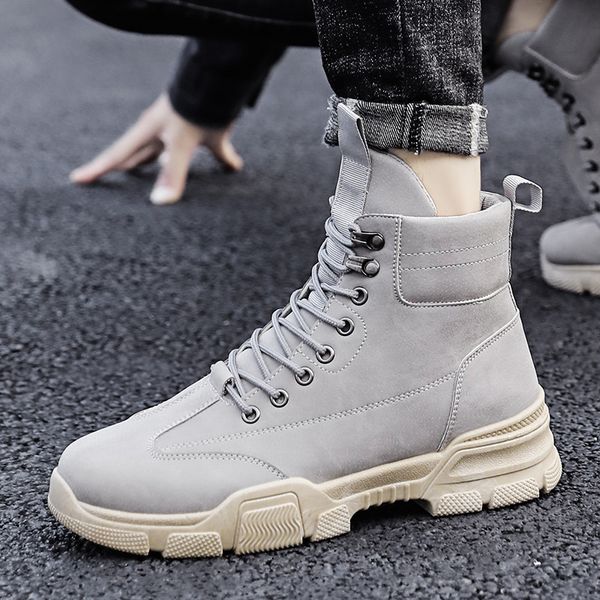 men ankle boots outdoor leather autumn spring non-slip walk male casual flats work shoes sneakers fashion comfortable, Black
men ankle boots outdoor leather autumn spring non-slip walk male casual flats work shoes sneakers fashion comfortable, Black