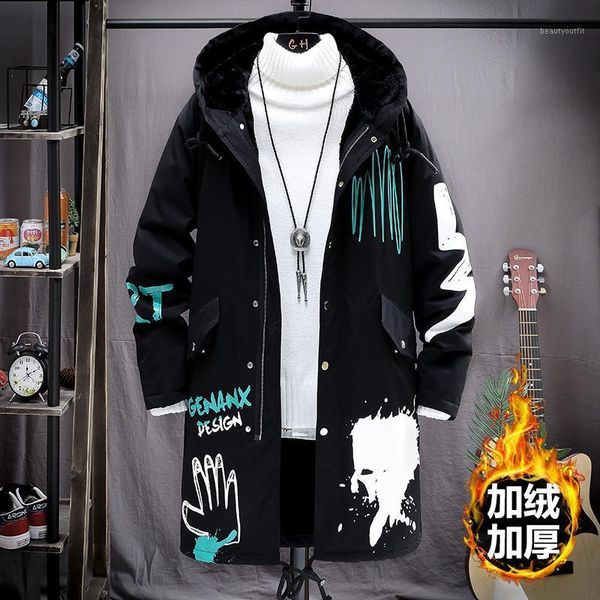 men's trench coats 2021men loose windbreaker thickened with velvet hooded jacket trend printed overcoat casual long coat male clothing, Tan;black
men's trench coats 2021men loose windbreaker thickened with velvet hooded jacket trend printed overcoat casual long coat male clothing, Tan;black