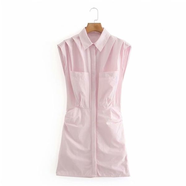 summer women pleated mini dress sleeveless turn-down collar pink sweet es female elegant street shirts vestidos 210513, Black;gray
summer women pleated mini dress sleeveless turn-down collar pink sweet es female elegant street shirts vestidos 210513, Black;gray