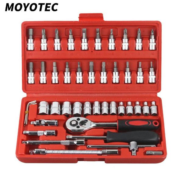 46pcs socket wrench set household car repair tool ratchet torque hand kit auto repairing tools
46pcs socket wrench set household car repair tool ratchet torque hand kit auto repairing tools