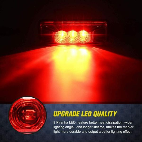 emergency lights clearance light side markers 12-24v 2pcs 3.90 x 1.25 inch 3led red
emergency lights clearance light side markers 12-24v 2pcs 3.90 x 1.25 inch 3led red