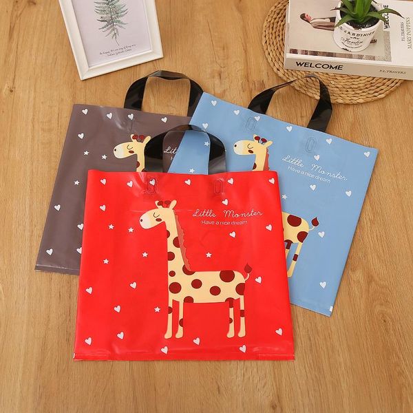gift wrap 50pc multicolor giraffe plastic bags thick portable storage shopping clothing store wedding party supplies
gift wrap 50pc multicolor giraffe plastic bags thick portable storage shopping clothing store wedding party supplies
