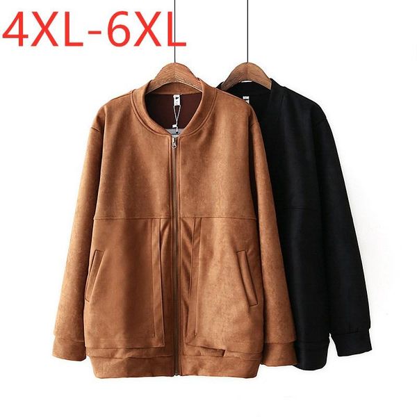 women's jackets 2021 ladies autumn winter plus size jacket for women large loose long sleeve brown pocket suede zipper coat 3xl 4xl 5xl, Black;brown
women's jackets 2021 ladies autumn winter plus size jacket for women large loose long sleeve brown pocket suede zipper coat 3xl 4xl 5xl, Black;brown