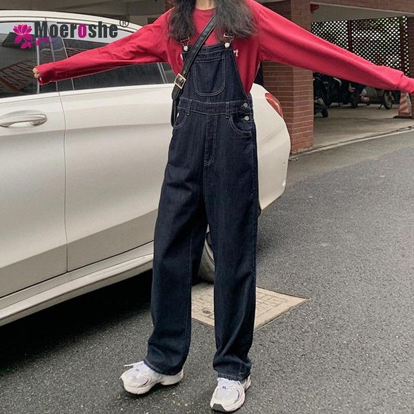 women's jeans denim jumpsuits black straight tube relaxed chic straps trousers 2021 korean preppy style retro high waist, Blue
women's jeans denim jumpsuits black straight tube relaxed chic straps trousers 2021 korean preppy style retro high waist, Blue