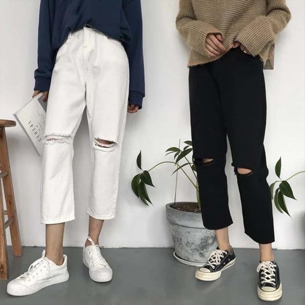 moms boyfriend destroyed loose black women jeans white ripped mom denim plus size pants zipper fly hole 5xl, Blue
moms boyfriend destroyed loose black women jeans white ripped mom denim plus size pants zipper fly hole 5xl, Blue