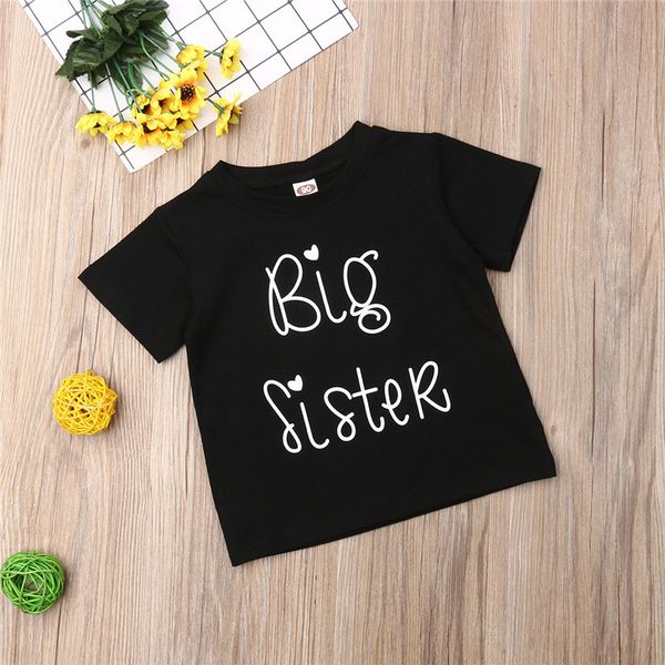 1-5 years baby girls t-shirt black ssleeve kid big sister letter print t shirt for girls children toddler t-shirt, White
1-5 years baby girls t-shirt black ssleeve kid big sister letter print t shirt for girls children toddler t-shirt, White