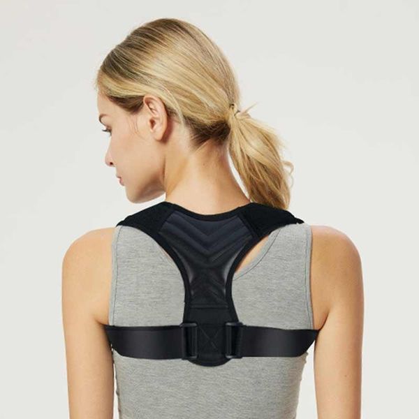 back support clavicle posture corrector adjustable upper brace shoulder lumbar belt corset correction, Black;blue
back support clavicle posture corrector adjustable upper brace shoulder lumbar belt corset correction, Black;blue