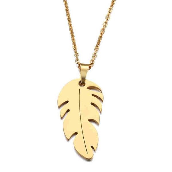 pendant necklaces luxury charming stainless steel leaf necklace for women fashion lady clavicle chain gifts ladies cool accessory, Silver
pendant necklaces luxury charming stainless steel leaf necklace for women fashion lady clavicle chain gifts ladies cool accessory, Silver