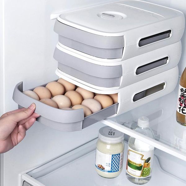 storage bottles & jars 1pc kitchen drawer type egg box refrigerator organizer fresh keeping dumpling household eggs holder tray
storage bottles & jars 1pc kitchen drawer type egg box refrigerator organizer fresh keeping dumpling household eggs holder tray