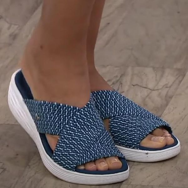 summer slippers for women casual stretch cross soft sole ladies wedges slides home women's non-slip rubber, Black
summer slippers for women casual stretch cross soft sole ladies wedges slides home women's non-slip rubber, Black