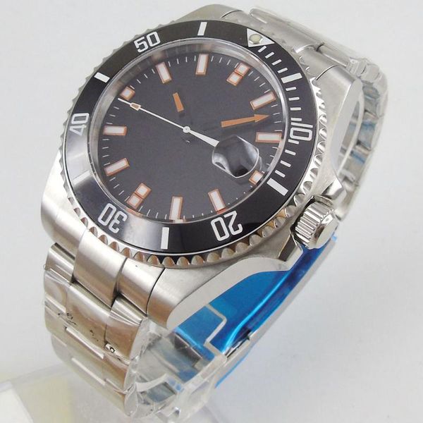 wristwatches solid 43mm men's watch black dial ceramic bezel sapphire glass miyota 8215 automatic movement wristwatch, Slivery;brown
wristwatches solid 43mm men's watch black dial ceramic bezel sapphire glass miyota 8215 automatic movement wristwatch, Slivery;brown