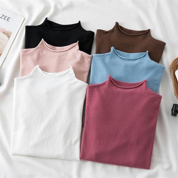 women's sweaters autumn winter warm pullover knitted sweater women long sleeve high neck slim fit pull femme fashion jumper, White;black
women's sweaters autumn winter warm pullover knitted sweater women long sleeve high neck slim fit pull femme fashion jumper, White;black