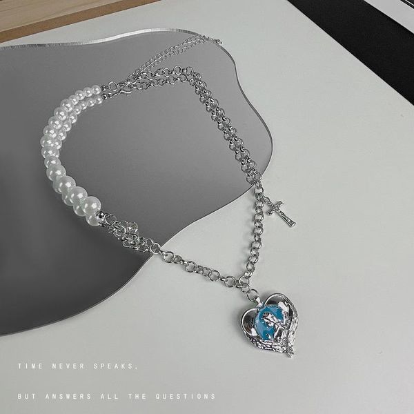 chains necklace woman blue hearts necklaces women cross pendant ladies heart jewellery lady jewelry trendy korean collier, Silver
chains necklace woman blue hearts necklaces women cross pendant ladies heart jewellery lady jewelry trendy korean collier, Silver