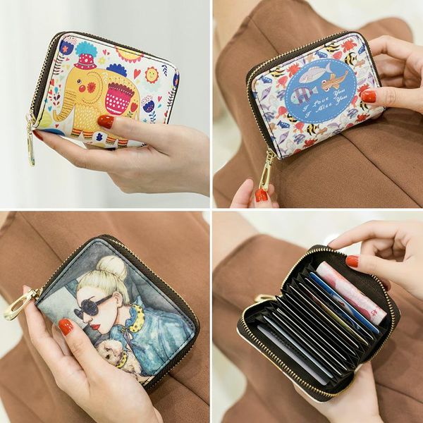 card holders vintage women bag leather holder lady cute cat id pocket organizer brand business case wallet female, Brown;gray
card holders vintage women bag leather holder lady cute cat id pocket organizer brand business case wallet female, Brown;gray