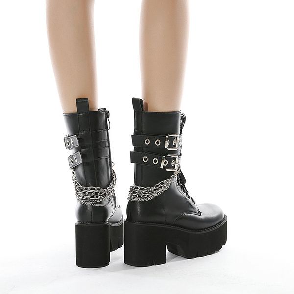 414243 yards 2020 european and american autumn and winter new chunky heel side zip thick bottom fashion rivet belt buckle muffin womens chai, Black
414243 yards 2020 european and american autumn and winter new chunky heel side zip thick bottom fashion rivet belt buckle muffin womens chai, Black