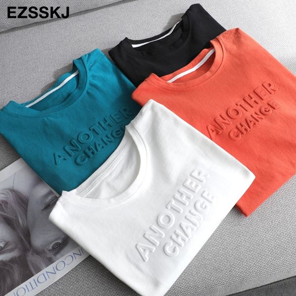spring summer women basic letter t-shirt casual loose short sleeve bottom candy color cotton t-shirt female thick 210317, White
spring summer women basic letter t-shirt casual loose short sleeve bottom candy color cotton t-shirt female thick 210317, White