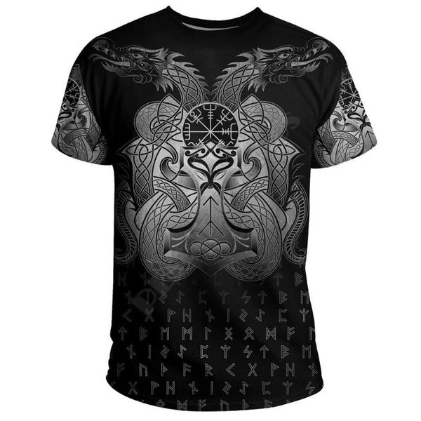 men's t-shirts vegvisir mjolnir dragon norse tattoo 3d printed t shirts women men summer tees short sleeve cosplay costumes, White;black
men's t-shirts vegvisir mjolnir dragon norse tattoo 3d printed t shirts women men summer tees short sleeve cosplay costumes, White;black