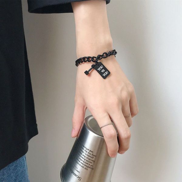 design jewelry japanese and korean fashion sports small dumbbell men's titanium steel personality chaogang bracelet women's lovers, Black
design jewelry japanese and korean fashion sports small dumbbell men's titanium steel personality chaogang bracelet women's lovers, Black