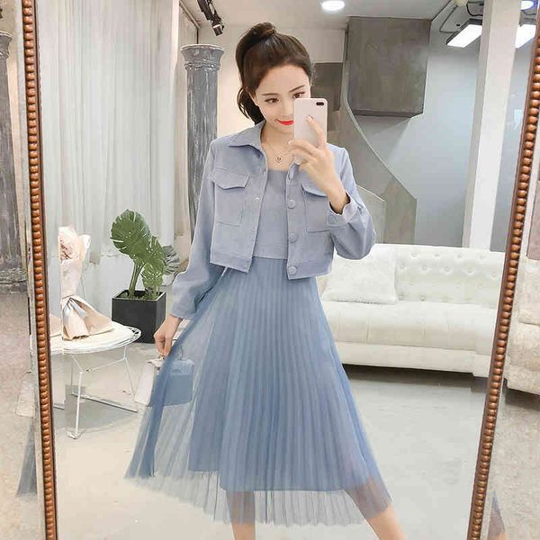 dresses long mesh +basic coat spring autumn cute short jacket two piece set casual women suit big size ladies 2pcs, White
dresses long mesh +basic coat spring autumn cute short jacket two piece set casual women suit big size ladies 2pcs, White